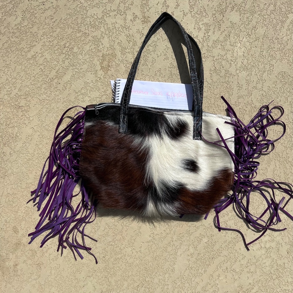Dancing Cactus Designs Cowhide Purse